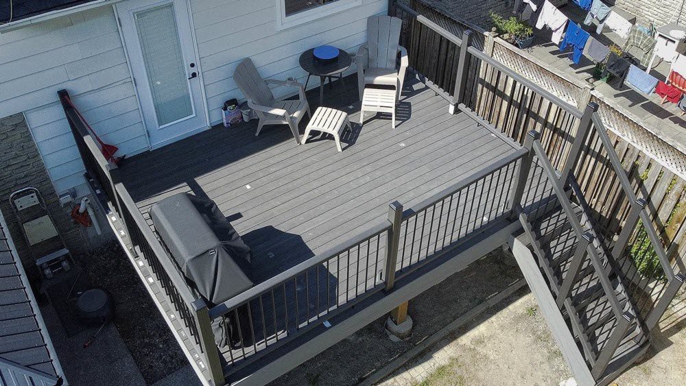 modern multi-level deck